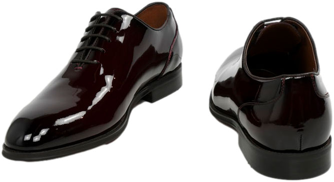 Półbuty Eleganckie John Doubare T256-242-A407 Wine Skóra Naturalna