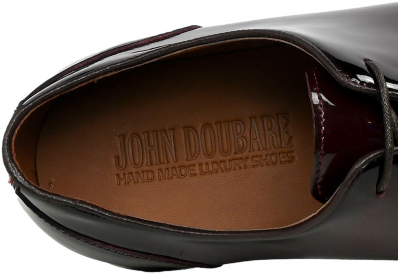 Półbuty Eleganckie John Doubare T256-242-A407 Wine Skóra Naturalna