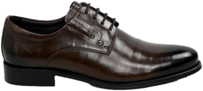 Półbuty Eleganckie John Doubare QA526-C6-A77 Coffee Skóra Naturalna