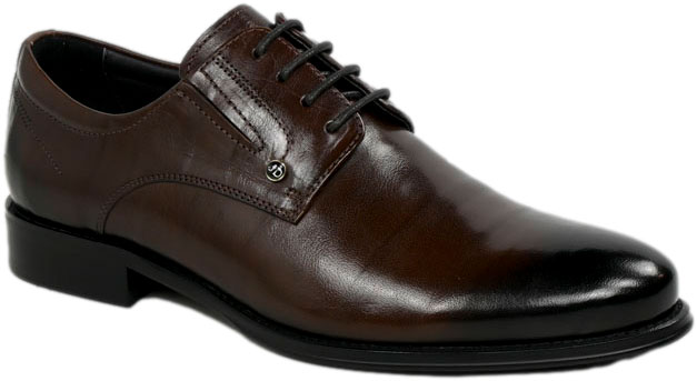 Półbuty Eleganckie John Doubare QA526-C6-A77 Coffee Skóra Naturalna