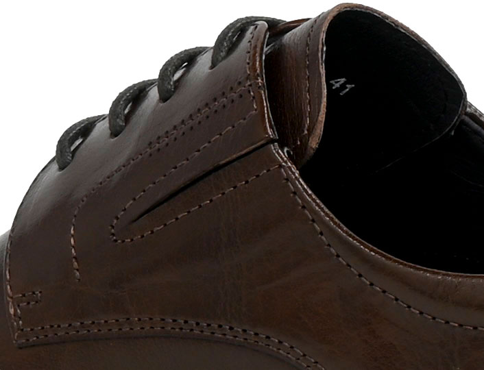 Półbuty Eleganckie John Doubare QA526-C6-A77 Coffee Skóra Naturalna