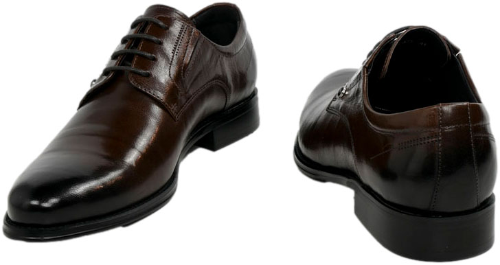 Półbuty Eleganckie John Doubare QA526-C6-A77 Coffee Skóra Naturalna