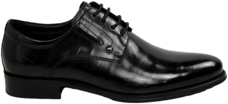 Półbuty Eleganckie John Doubare QA526-C6-A78 Black Skóra Naturalna