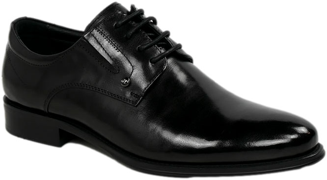 Półbuty Eleganckie John Doubare QA526-C6-A78 Black Skóra Naturalna