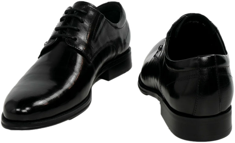 Półbuty Eleganckie John Doubare QA526-C6-A78 Black Skóra Naturalna
