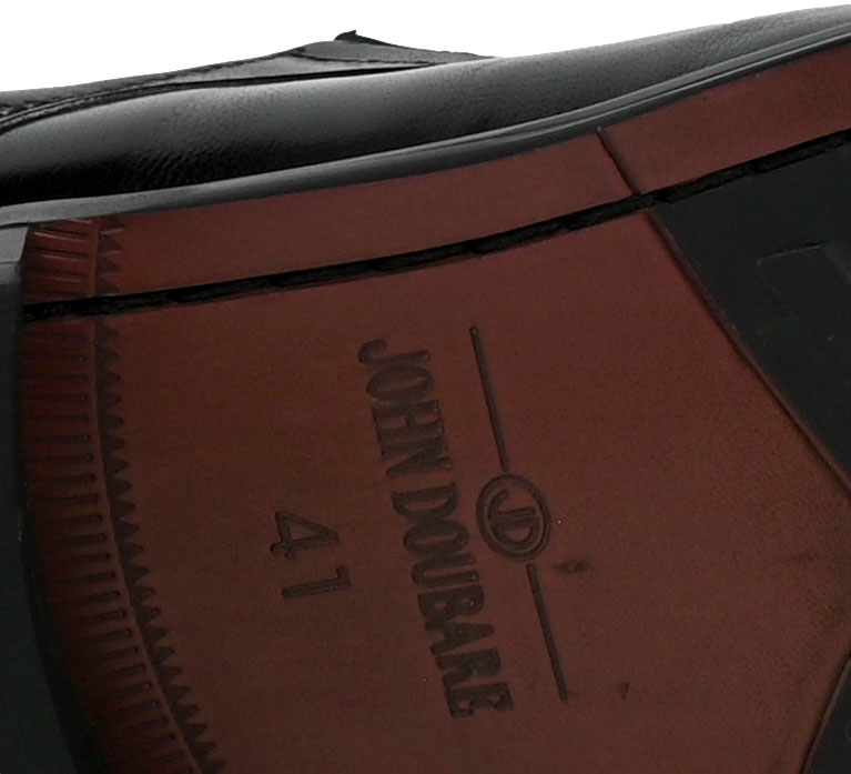 Półbuty Eleganckie John Doubare QA526-C6-A78 Black Skóra Naturalna
