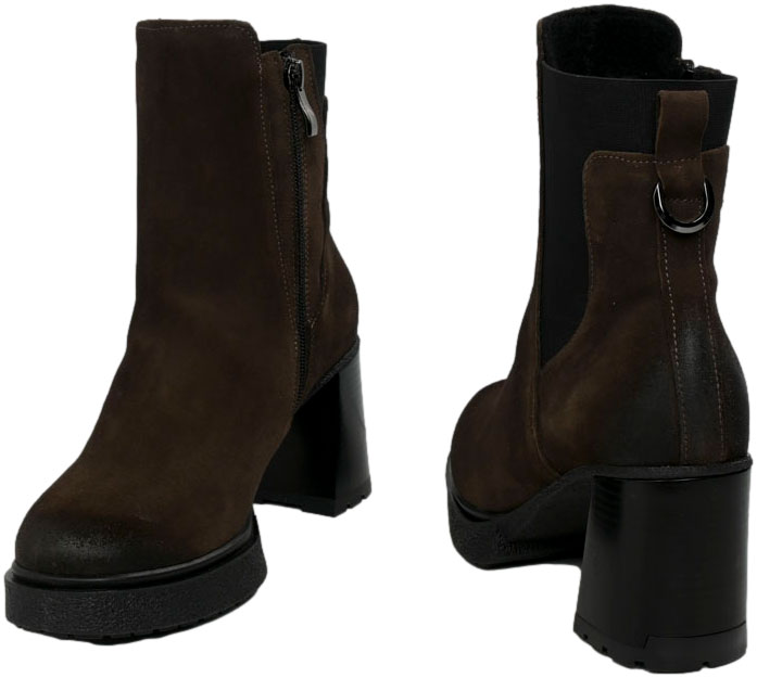 Botki Wygodne Lemar 60440 W.Czekolada Skóra Naturalna