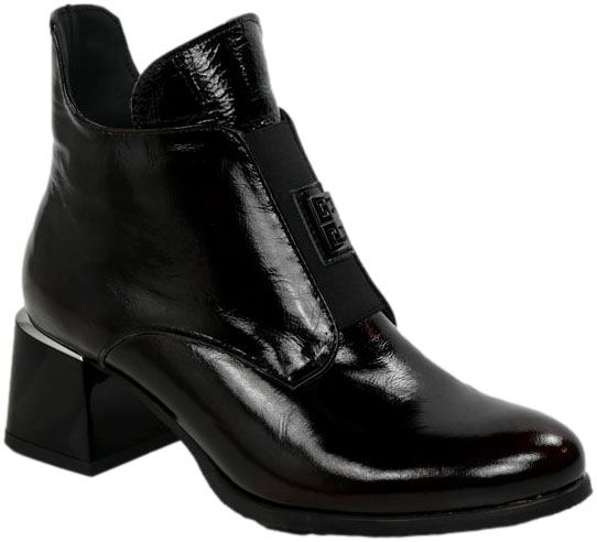 Botki Eleganckie Lemar 60560 Naplak Bordo cn Skóra Naturalna