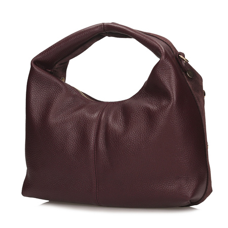 Torebka Toscanio G93 Bordo D54 Skóra Naturalna 