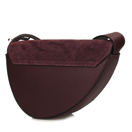 Torebka Toscanio G87 Bordo D54 Skóra Naturalna
