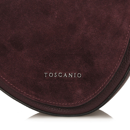 Torebka Toscanio G87 Bordo D54 Skóra Naturalna
