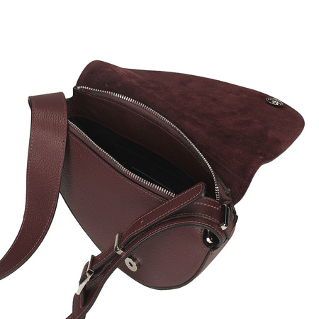 Torebka Toscanio G87 Bordo D54 Skóra Naturalna