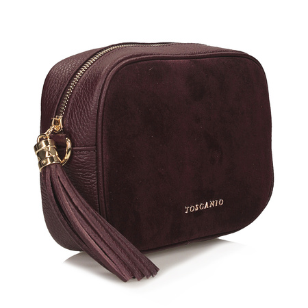 Torebka Toscanio G88 Bordo D54 Skóra Naturalna