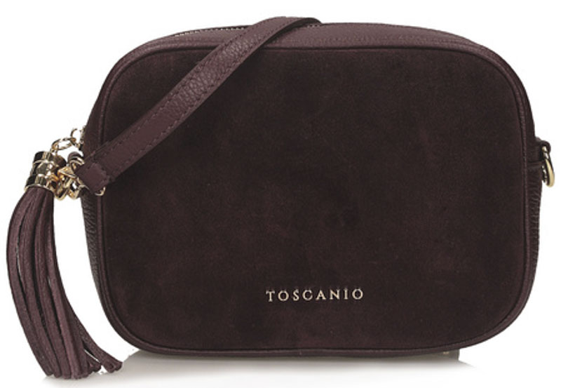 Torebka Toscanio G88 Bordo D54 Skóra Naturalna