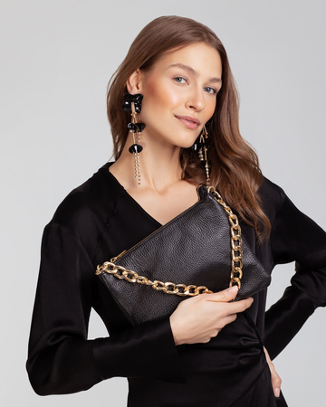 Torebka Toscanio E128 Czarny Skóra Naturalna