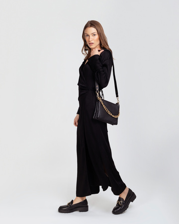 Torebka Toscanio E128 Czarny Skóra Naturalna