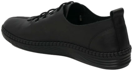 Półbuty Stylowe Venezia V465-01296-01 Czarny Skóra Naturalna