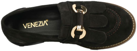 Mokasyny Eleganckie Venezia V473-01547-02 Brąz Skóra Naturalna