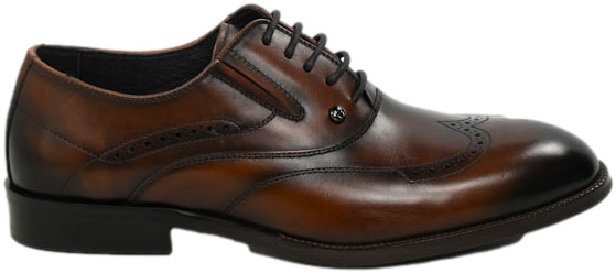 Półbuty Eleganckie John Doubare QA378-G6-H273 Brown Skóra Naturalna