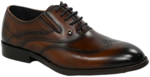 Półbuty Eleganckie John Doubare QA378-G6-H273 Brown Skóra Naturalna