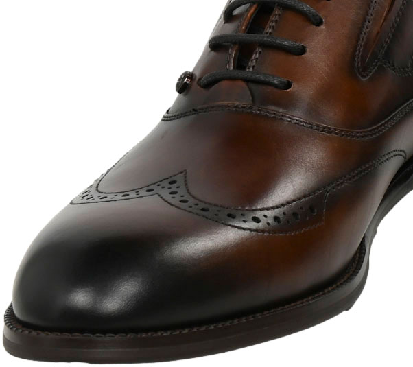 Półbuty Eleganckie John Doubare QA378-G6-H273 Brown Skóra Naturalna