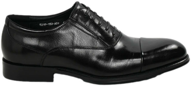 Półbuty Eleganckie John Doubare T218-153-A01 Black Skóra Naturalna