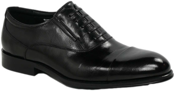 Półbuty Eleganckie John Doubare T218-153-A01 Black Skóra Naturalna