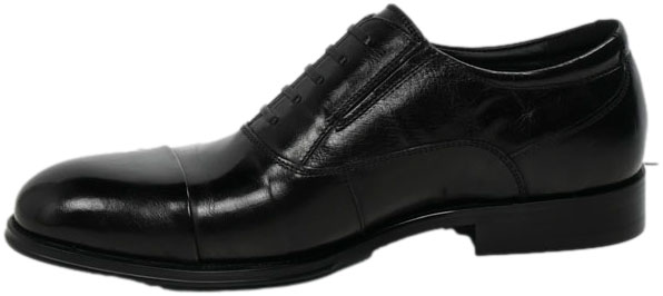 Półbuty Eleganckie John Doubare T218-153-A01 Black Skóra Naturalna
