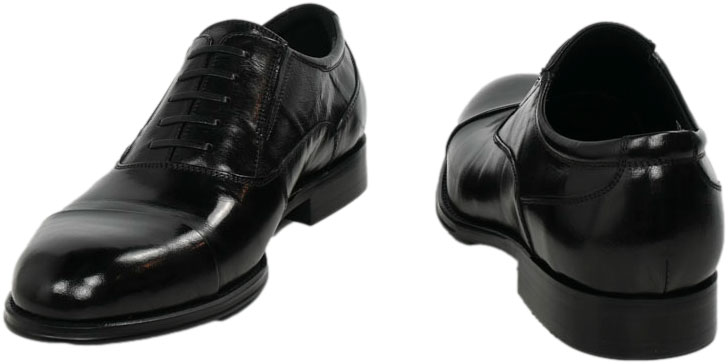 Półbuty Eleganckie John Doubare T218-153-A01 Black Skóra Naturalna