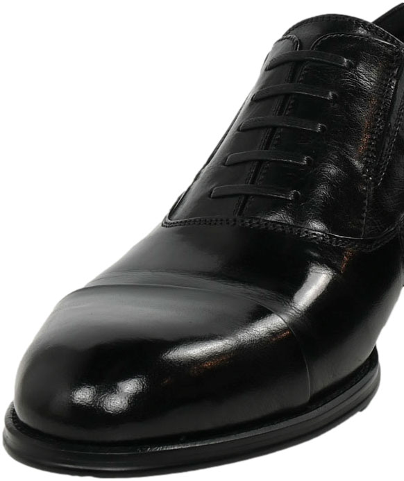 Półbuty Eleganckie John Doubare T218-153-A01 Black Skóra Naturalna