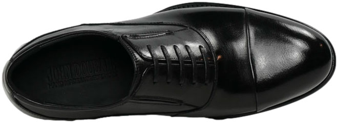 Półbuty Eleganckie John Doubare T218-153-A01 Black Skóra Naturalna