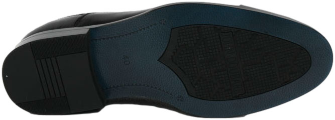 Półbuty Eleganckie John Doubare T218-153-A01 Black Skóra Naturalna