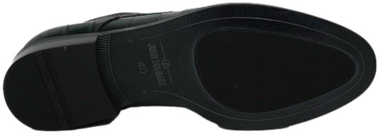 Półbuty Eleganckie John Doubare QA518-C9-E959 Black SH Gren Skóra Naturalna