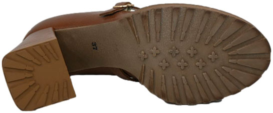 Półbuty Modne Exquisite 1657 Koniak Rus. Skóra Naturalna