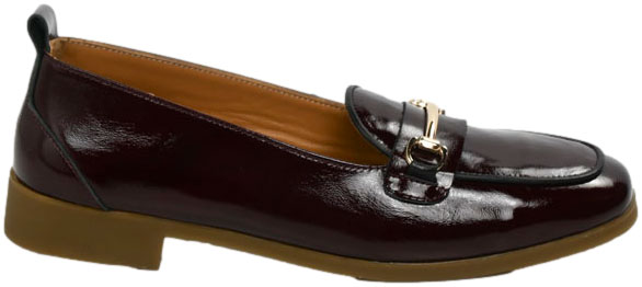 Mokasyny Stylowe Venezia V467-01627-04B Bordo Skóra Naturalna