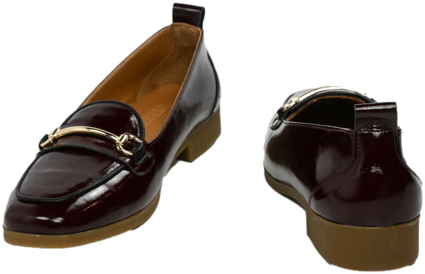 Mokasyny Stylowe Venezia V467-01627-04B Bordo Skóra Naturalna
