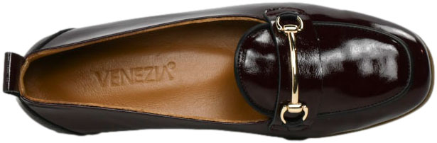Mokasyny Stylowe Venezia V467-01627-04B Bordo Skóra Naturalna
