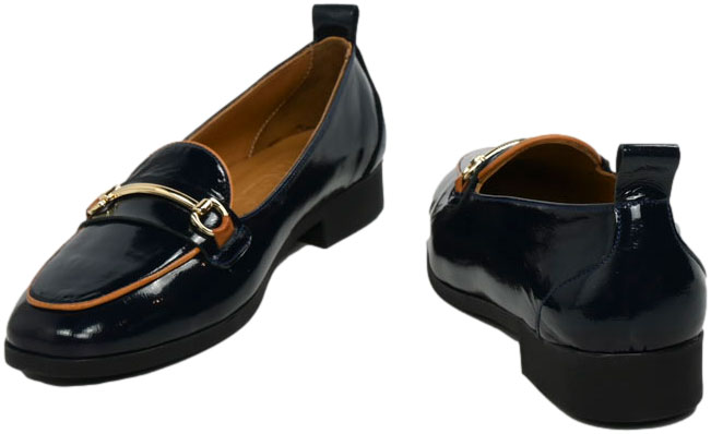 Mokasyny Stylowe Venezia V467-01627-04N Granat Skóra Naturalna