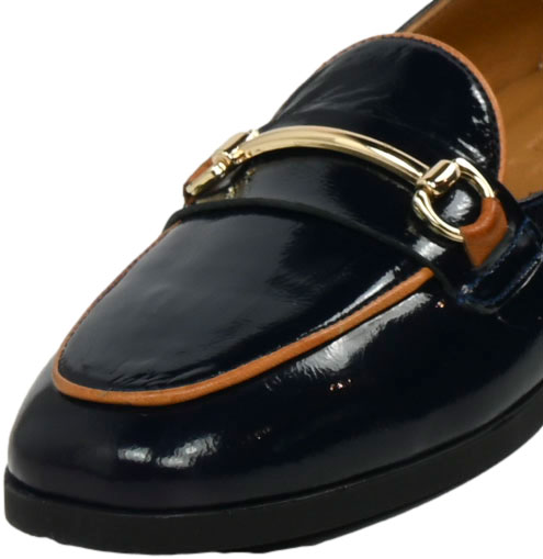 Mokasyny Stylowe Venezia V467-01627-04N Granat Skóra Naturalna