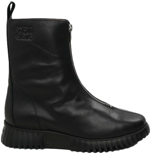 Botki Wygodne Wonders A-4403 Wild Negro Skóra Naturalna