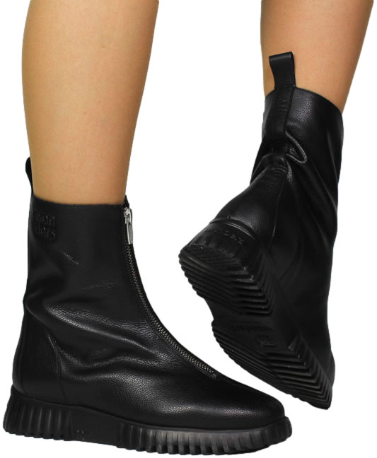 Botki Wygodne Wonders A-4403 Wild Negro Skóra Naturalna