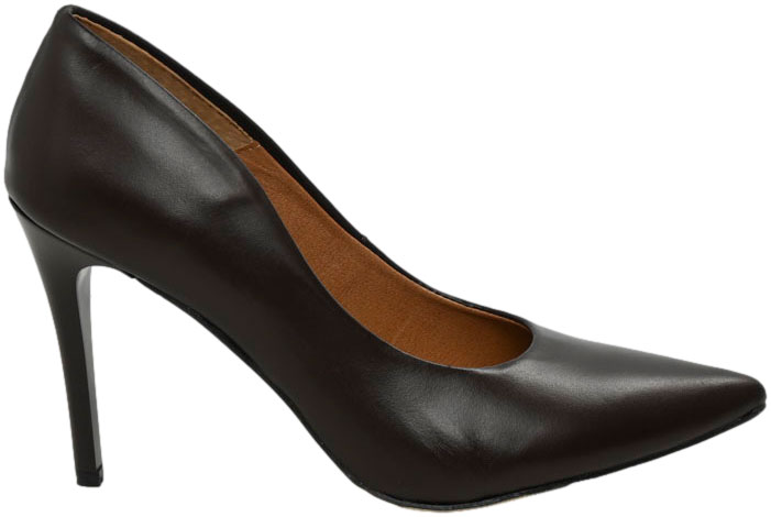 Szpilki Stylowe  Prestige 2112/SZP Brąz Lico Skóra Naturalna