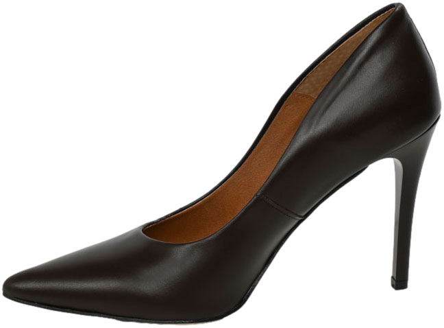 Szpilki Stylowe  Prestige 2112/SZP Brąz Lico Skóra Naturalna
