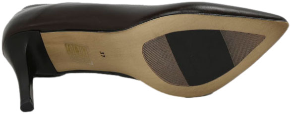 Szpilki Eleganckie Prestige 2106/SZP Brąz Lico Skóra Naturalna