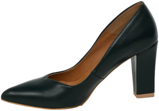 Czółenka Eleganckie Prestige 2106/OBL Zielone Lico Skóra Naturalna