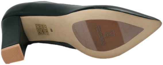 Czółenka Eleganckie Prestige 2106/OBL Zielone Lico Skóra Naturalna