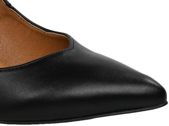 Czółenka Eleganckie Prestige 2106/OBL K-Lico Czarny Skóra Naturalna