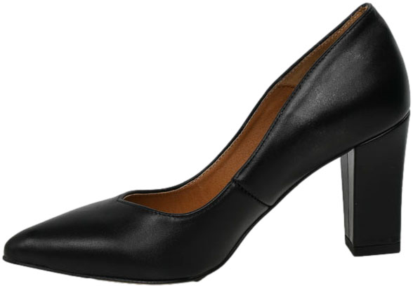 Czółenka Eleganckie Prestige 2106/OBL K-Lico Czarny Skóra Naturalna
