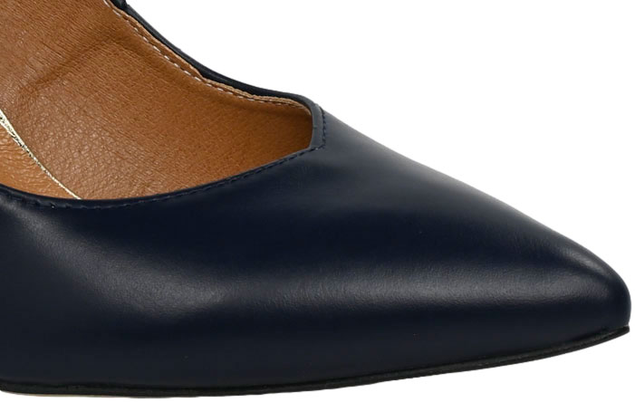 Czółenka Eleganckie Prestige 2106/OBL Granat Lico Skóra Naturalna