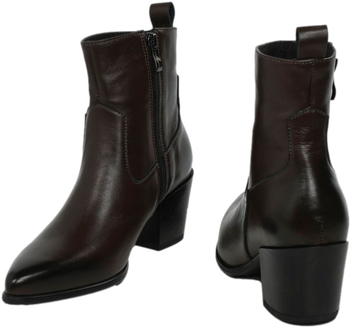 Kowbojki Stylowe Lemar 60565 S.Czekolada Skóra Naturalna